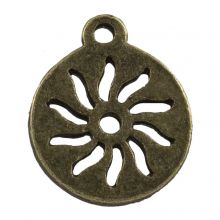 Charm Sun (14 x 12 x 1 mm) Bronze (25 pcs)