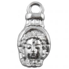 Charm Buddha (18.5 x 8.5 x 5 mm) Antique Silver (25 pcs)