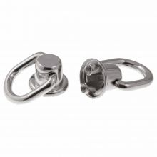 Phone Case Rivet with Ring (18.5 x 11.5 mm) Antique Silver (1 pcs)