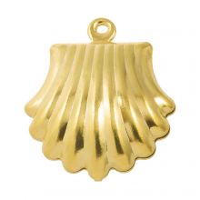 Charm Shell Stainless Steel (19 x 16 mm) Gold (10 pcs)