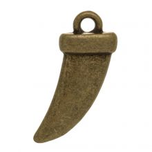 Charm Tooth (21 x 8 mm) Bronze (10 pcs) 