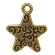 Charm Just For You (14 x 11 mm) Bronze (20 pcs)