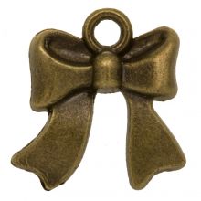 Charm Bowknot (18 x 17 mm) Bronze (10 pcs)