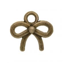 Charm Bowknot (11 x 10 mm) Bronze (40 pcs)