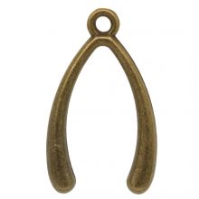 Charm Wishbone (24 x 15 mm) Bronze (10 pcs)