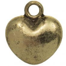 Charm Heart (17 x 16 mm) Bronze (2 pcs)