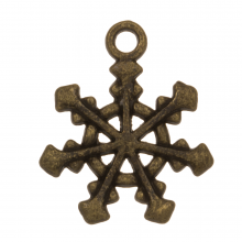 Charm Snowflake (20 x 17 mm) Bronze (10 pcs) 