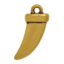 Charm Tooth (21 x 8 mm) Gold (10 pcs) 