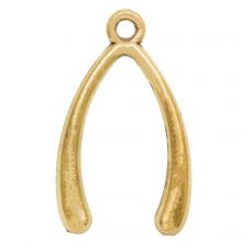 Charm Wishbone (24 x 15 mm) Gold (10 pcs)