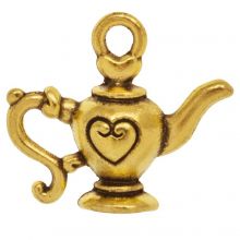 Charm Teapot (19 x 21 mm) Gold (5 pcs) 