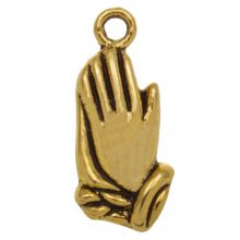 Charm Hands (18 x 8 mm) Gold (10 pcs)