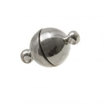 Stainless Steel Magnetic Clasps (10,5 x 6 mm) Antique Silver (1 pcs)