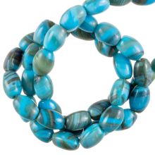 Glass Beads Monalisa  (7 x 4.5 mm) Pastel Blue (32 pcs)
