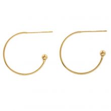 Hoop Earrings (20 x 15 mm) 18K Gold Plated (4 pcs)