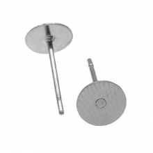 Stainless Steel Stud Earring Posts (5 mm) Antique Silver (20 pcs)