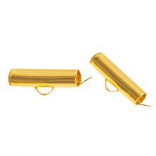 Slider End Caps (inside size 3 mm / 13 mm) Gold (10 pcs)