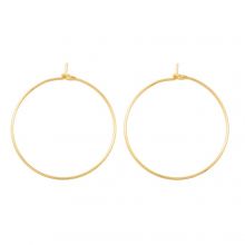 Stainless Steel Hoop Earrings (20 x 0.7 mm) Gold (10 pcs)