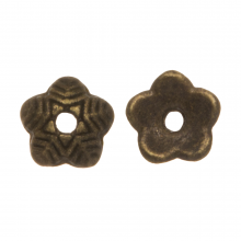 Bead Caps (6 x 1.5 mm) Bronze (25 pcs)