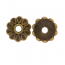 Bead Caps (8 x 2.5 mm) Bronze (25 pcs)