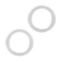 Closed Acrylic Rings (outer size 21 mm, inner size 14.5 mm) Transparent (5 pcs)