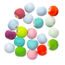 Ceramic Beads (6 mm) Bright Mix Color (20 pcs)