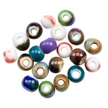 Ceramic Beads (6 mm) Earthy Mix Color (20 pcs)