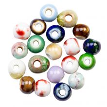 Ceramic Beads (8 mm) Earthy Mix Color (20 pcs)