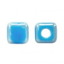 Ceramic Beads Cube (6 x 6.5 mm) Sky Blue (10 pcs)