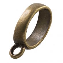 Bail Bead Oval (inside size 8 x 12 mm) Bronze (10 pcs) 