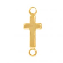 Jewelry Connector Cross (13.5 x 5.5 x 1.5 mm) Gold (5 pcs)