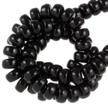 Acrylic Beads Opaque (7 x 4 mm) Black (145 pcs)