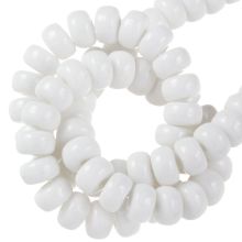 Acrylic Beads Opaque (7 x 4 mm) White (145 pcs)