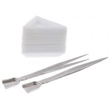 Stainless Steel Bead Tweezers and Scoop & Sorting Trays Triangle