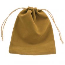 Velvet Bags (15 x 12 cm) Pale Ocher (10 pcs)