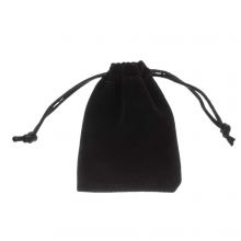 Velvet Bags (7 x 9 cm) Black (10 pcs)