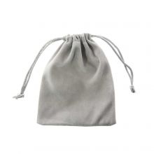 Velvet Bags (10 x 12 cm) Grey (5 pcs)