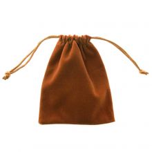 Velvet Bags (9 x 7 cm) Rust Brown (10 pcs)