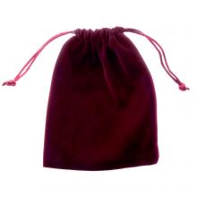 Velvet Bags (15 x 12 cm) Burgundy Red (10 pcs)