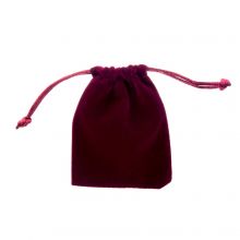 Velvet Bags (9 x 7 cm) Burgundy Red (10 pcs)