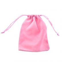 Velvet Bags (10 x 12 cm) Candy Pink (5 pcs)