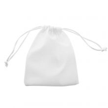 Velvet Bags (10 x 12 cm) White (5 pcs)