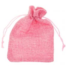 Jute Bags (9 x 7 cm) Pink (10 pcs)