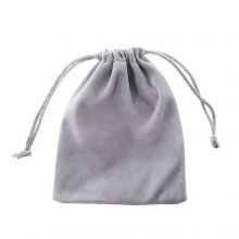 Velvet Bags (10 x 12 cm) Light Grey (10 pcs)
