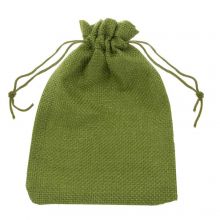 Jute Bags (10 x 14 cm)  Turtle Green (10 pcs)