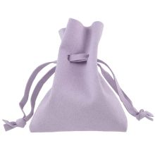 Faux Suede Bags (10 x 8 cm) Soft Lilac (5 pcs)