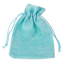 Jute Bags (10 x 14 cm) Aqua (5 pcs)