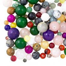 Bead Mix - Gemstone Beads (4 -12 mm) Mixed Stone (100 gram)