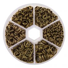 Variety Pack - Split Rings (4 - 10 x 1.4 mm) Bronze (1050 pcs)