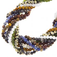 Bead Mix - Gemstone Beads (4 mm) Mixed Stones (10 Strands)