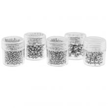 Bead Kit - Metal Beads (2 / 2.5 / 3/ 4 en 5 mm) Silver (2300 pcs)